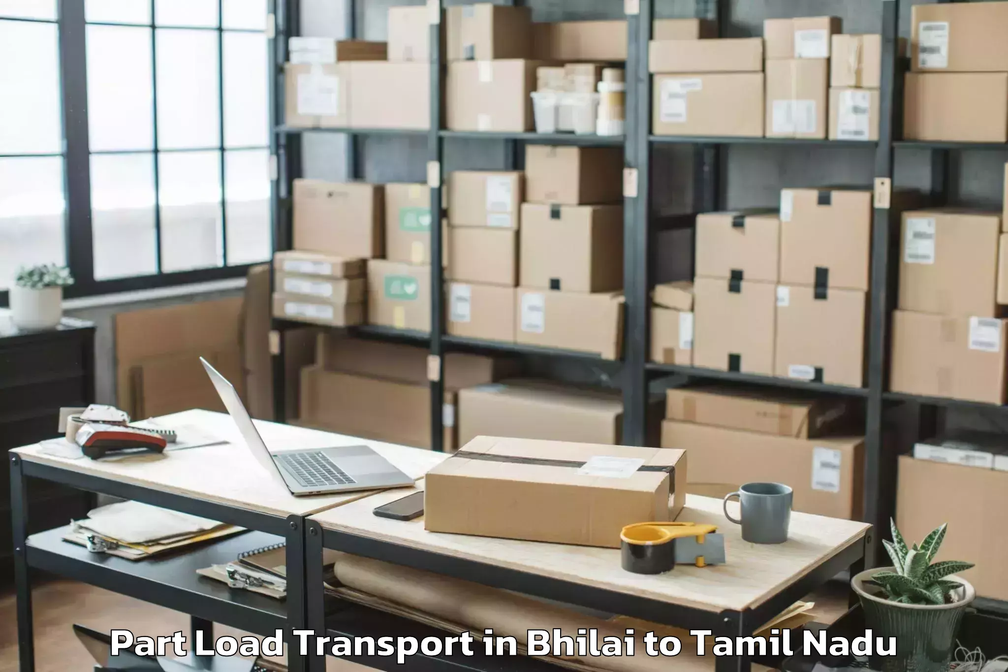 Easy Bhilai to Vanur Part Load Transport Booking